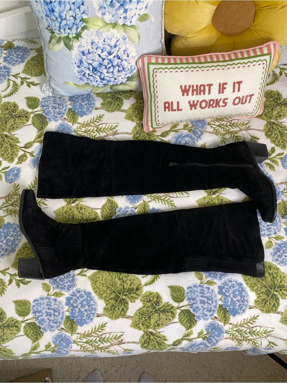 Stuart Weitzman Black Suede Boots